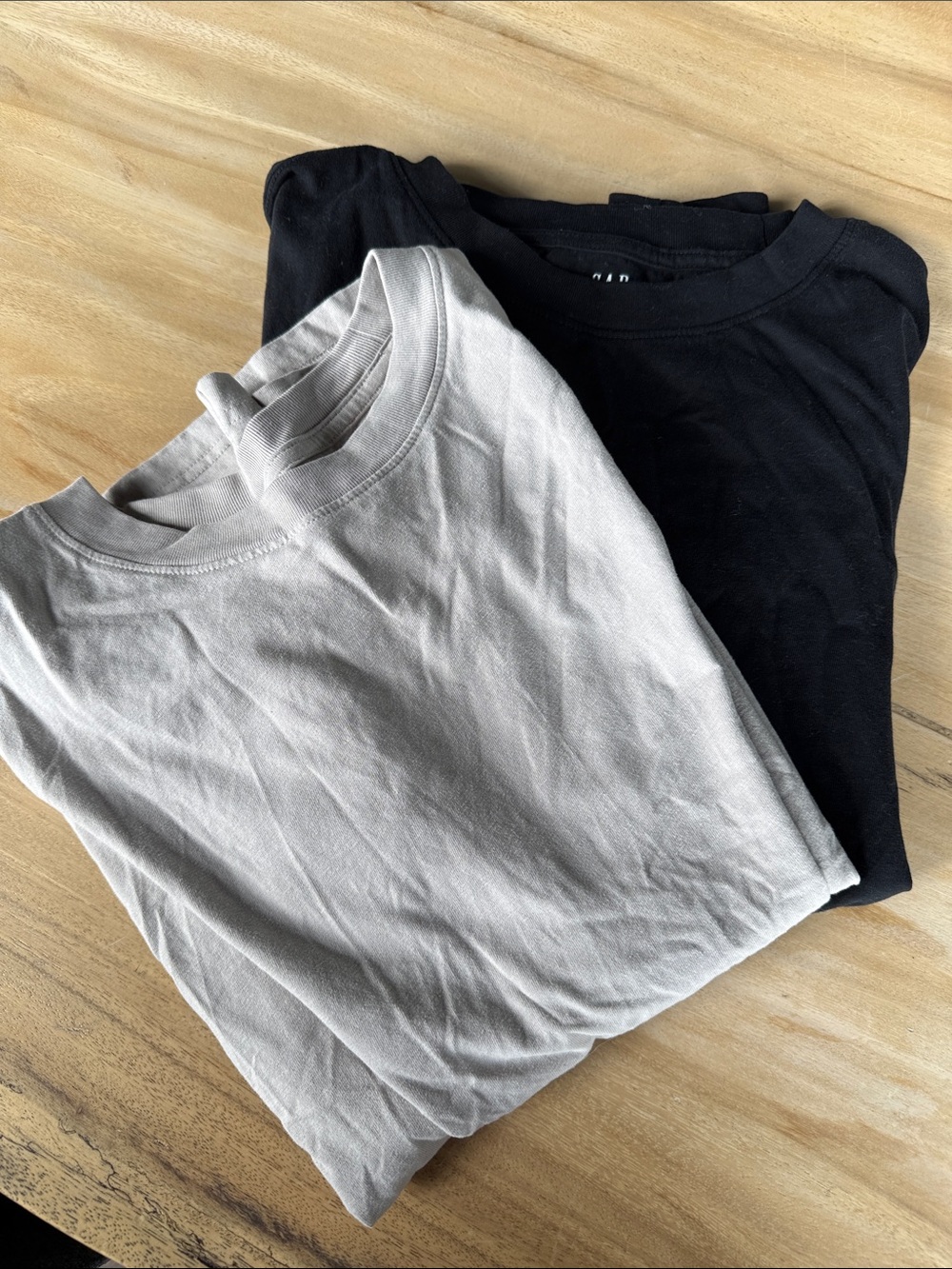 GAP Men's Crew Neck T-Shirt Set - Black & Light Gray